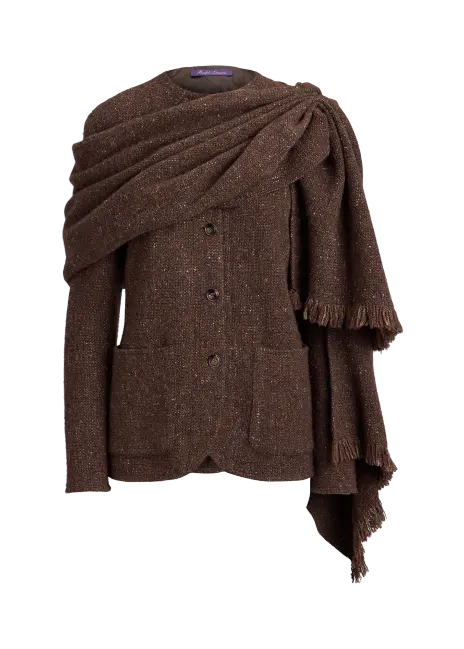 Ralph Lauren Alira Wool-Blend Donegal Tweed Jacket