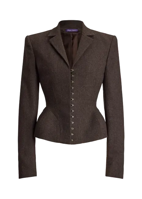 Ralph Lauren Joleene Wool Herringbone Jacket