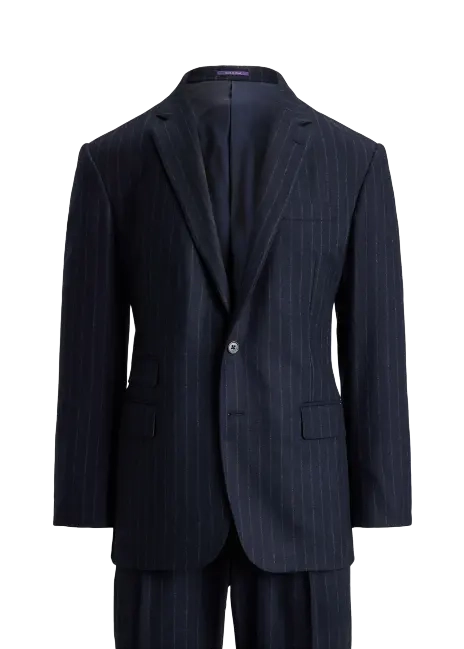 Ralph Lauren Kent Hand-Tailored Chalk-Stripe Suit