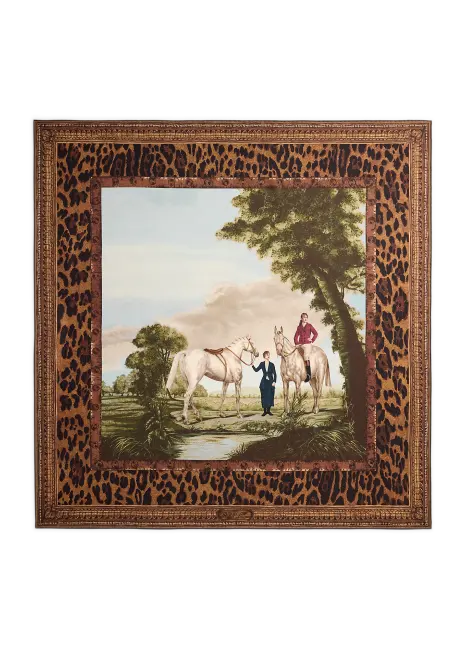 Ralph Lauren Scenic-Print Silk Twill Square Scarf