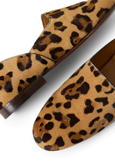 Ralph Lauren Bronwen Leopard-Print Haircalf Slipper