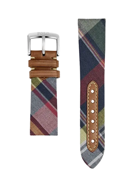 Ralph Lauren Plaid Tie Silk Watch Strap