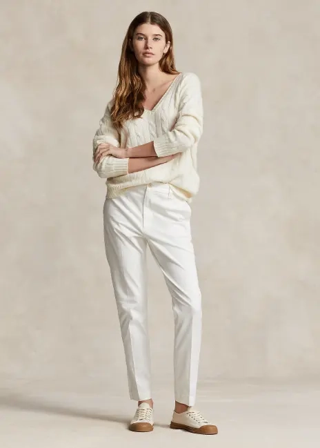 Ralph Lauren Cropped Slim Fit Twill Chino Pant