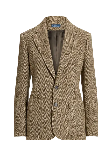 Ralph Lauren Single-Breasted Herringbone Blazer