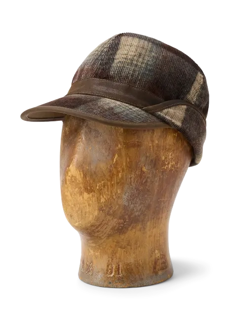 Ralph Lauren Plaid-Print Corduroy Earflap Cap