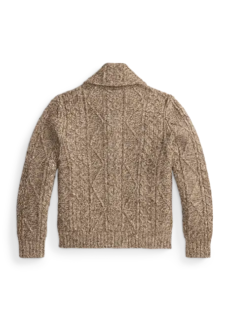 Ralph Lauren Cable Wool-Blend Full-Zip Sweater