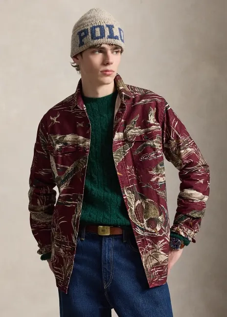 Ralph Lauren Classic Fit Duck-Print Sateen Workshirt