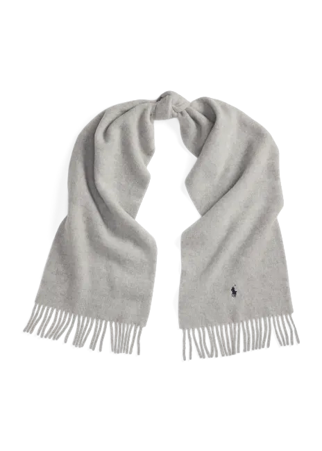 Ralph Lauren Fringe-Trim Wool Scarf