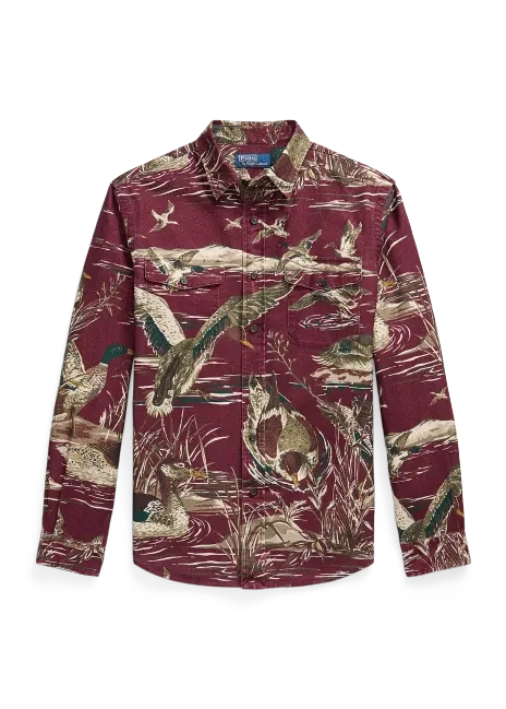 Ralph Lauren Classic Fit Duck-Print Sateen Workshirt
