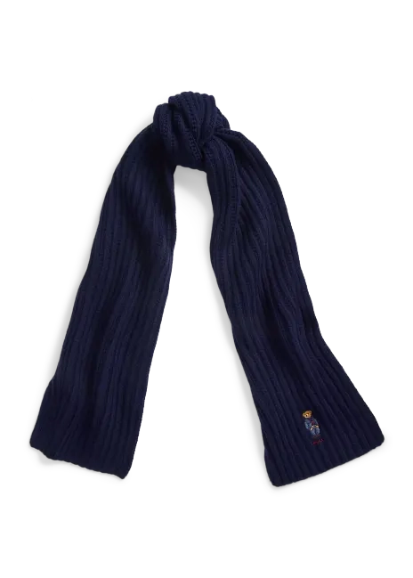Ralph Lauren Polo Bear Rib-Knit Scarf