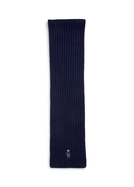 Ralph Lauren Polo Bear Rib-Knit Scarf