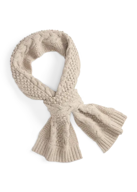 Ralph Lauren Cable-Knit Wool Scarf