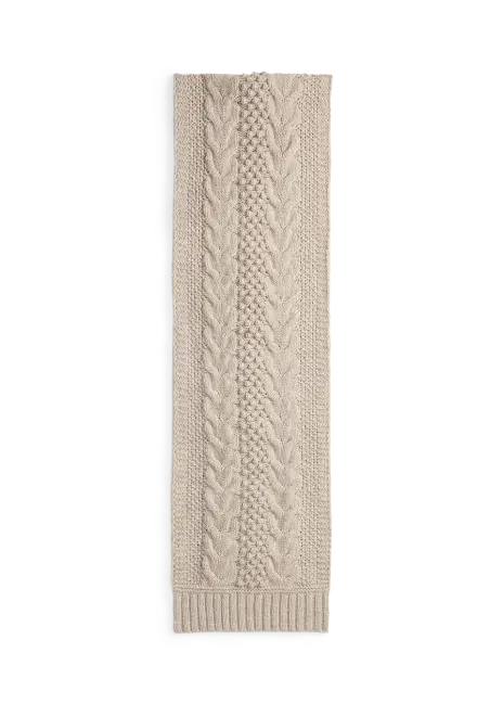 Ralph Lauren Cable-Knit Wool Scarf