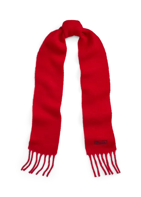 Ralph Lauren Brushed Wool-Blend Fringe Scarf
