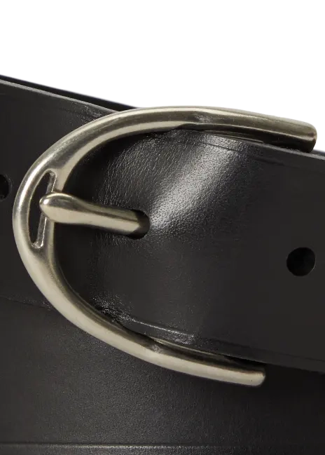 Ralph Lauren Horseshoe-Buckle Leather Belt