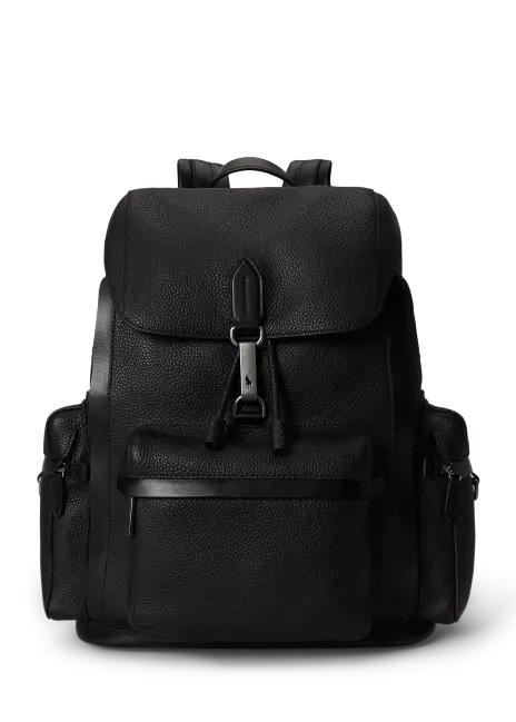 Ralph Lauren Polo ID Pebbled Leather Backpack