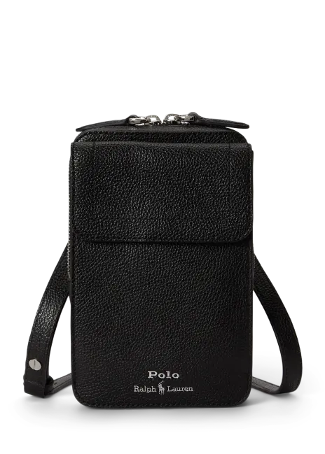 Ralph Lauren Pebbled Leather Crossbody Phone Pouch