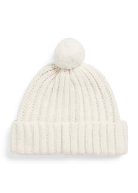 Ralph Lauren Polo Bear Rib Pom-Pom Beanie
