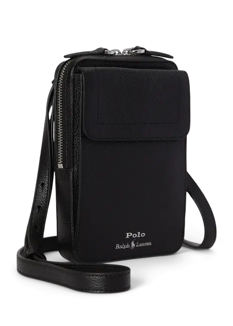 Ralph Lauren Pebbled Leather Crossbody Phone Pouch