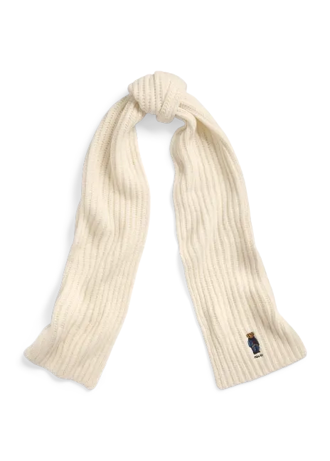 Ralph Lauren Polo Bear Rib-Knit Scarf
