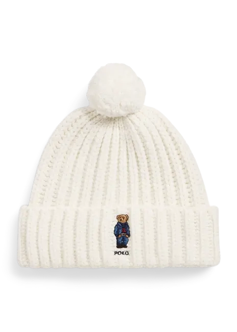 Ralph Lauren Polo Bear Rib Pom-Pom Beanie