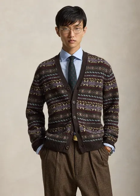 Ralph Lauren Fair Isle Wool Cardigan