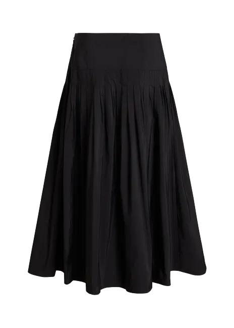 Ralph Lauren Pleated Taffeta Maxiskirt