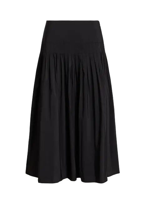 Ralph Lauren Pleated Taffeta Maxiskirt