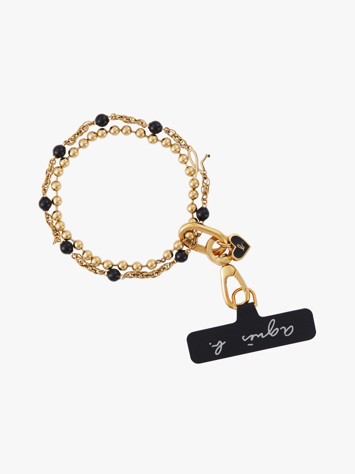 WOMEN'S b. LOGO GOLD CHAIN PHONE STRAP | agnès b. HK WOMEN'S b. LOGO GOLD CHAIN PHONE STRAP | agnès b. HK