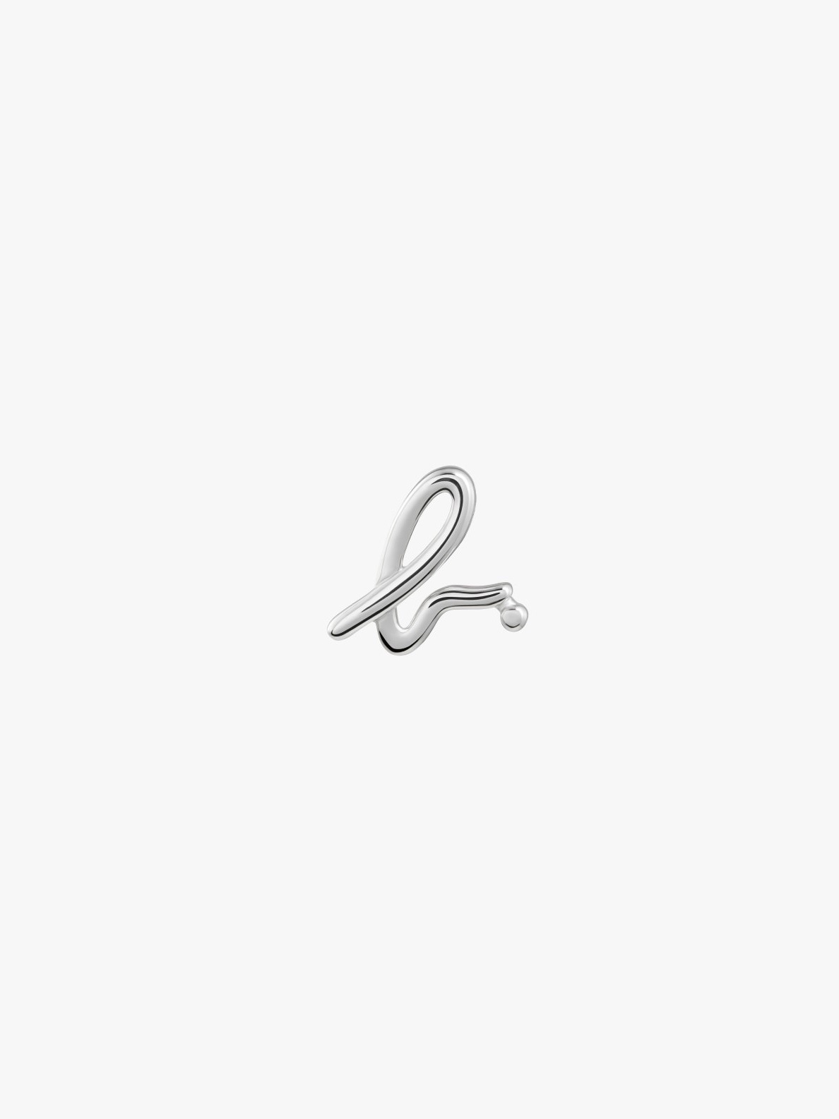 WOMEN'S SILVER B. LOGO EARRING (SINGLE) | agnès b. HK