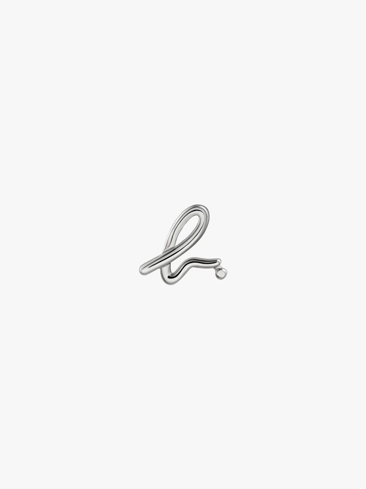★agnes b. b. Logo Silver Lining 片耳 ピアス/送料込 □agnes b.□ロゴSilver Liningステンレスピアス(片耳)/送料込