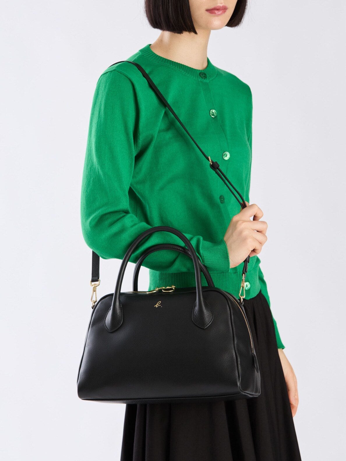 WOMEN'S LEATHER BOSTON BAG | agnès b. HK