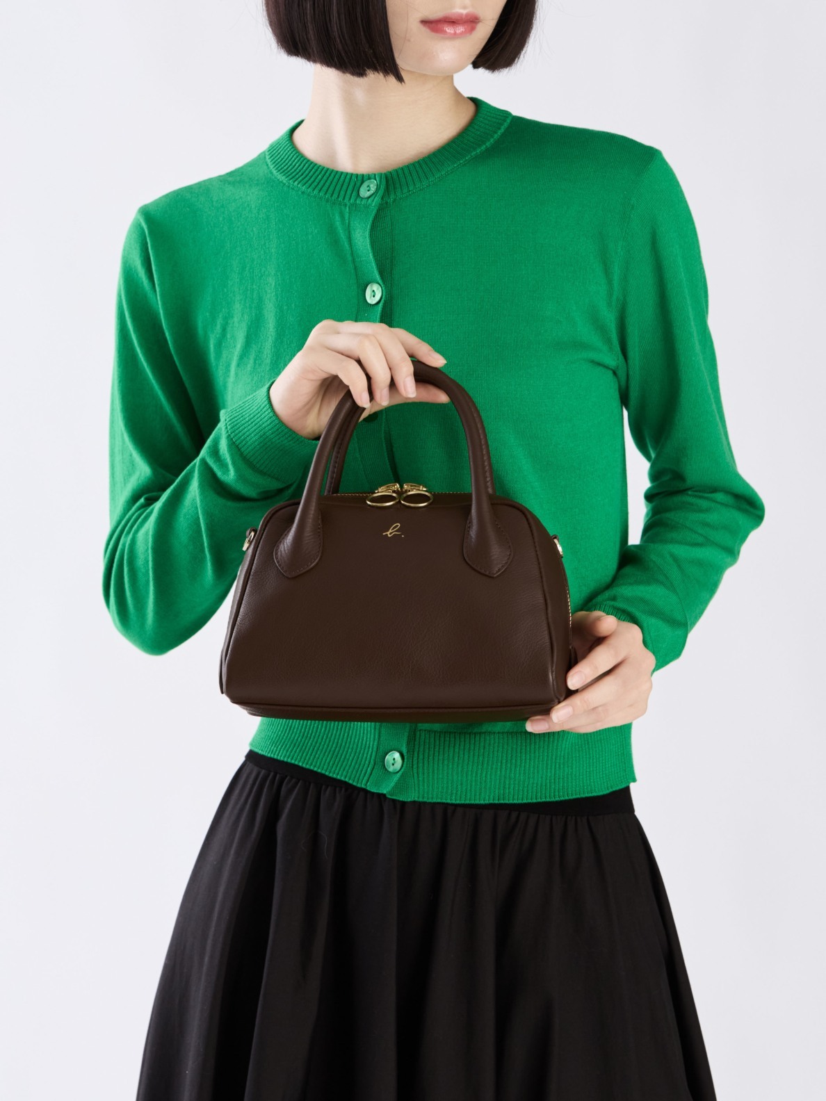 WOMEN'S LEATHER BOSTON BAG | agnès b. HK