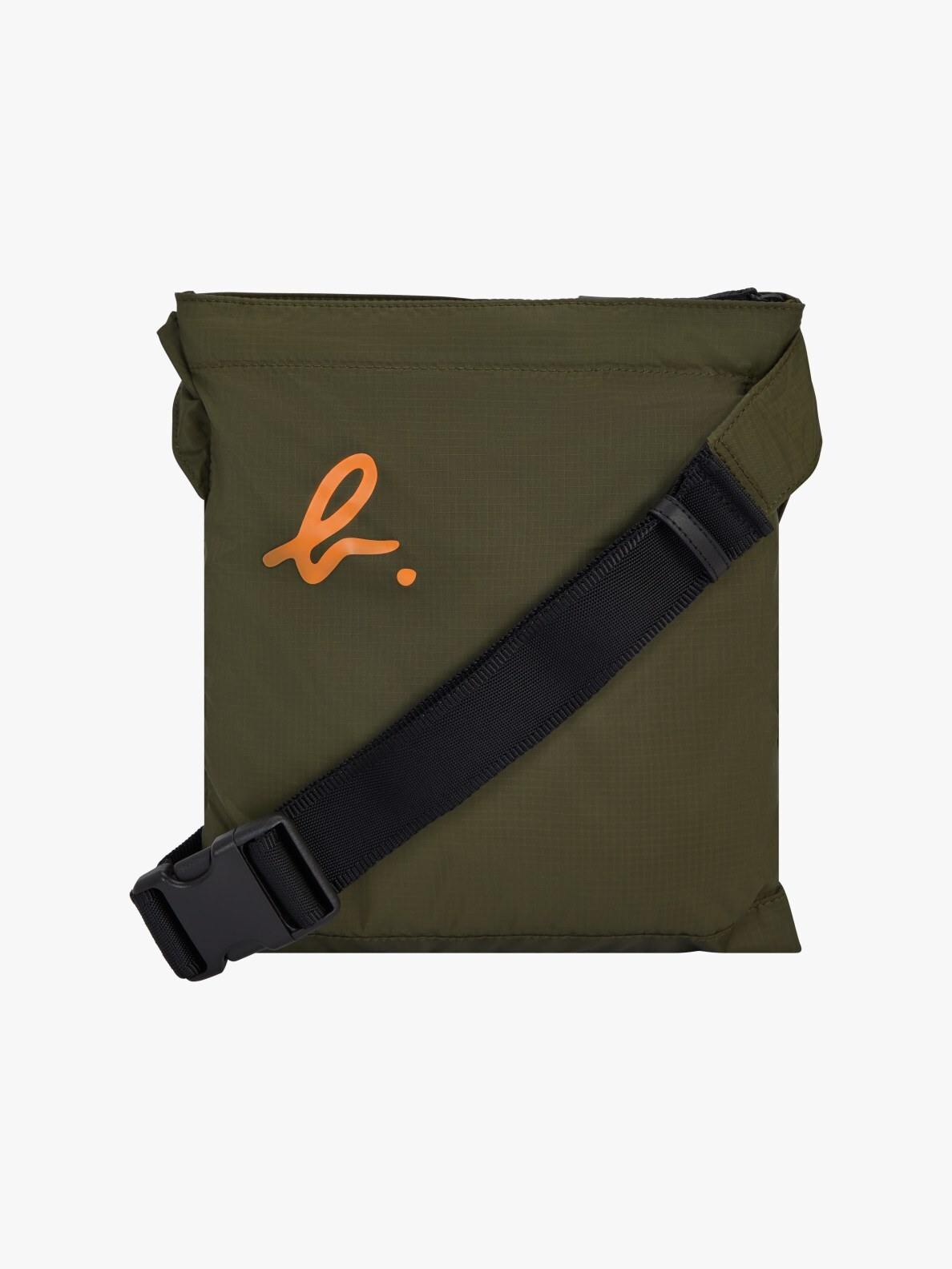 【agnes b.】\"00's messenger bag\" black Mael messenger bag in cotton canvas and leather