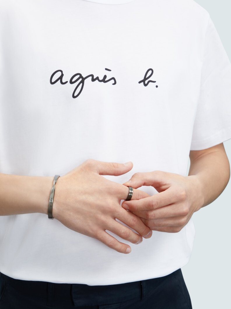 agnes b MEN'S NARRATIVE COUPLE BANGLE