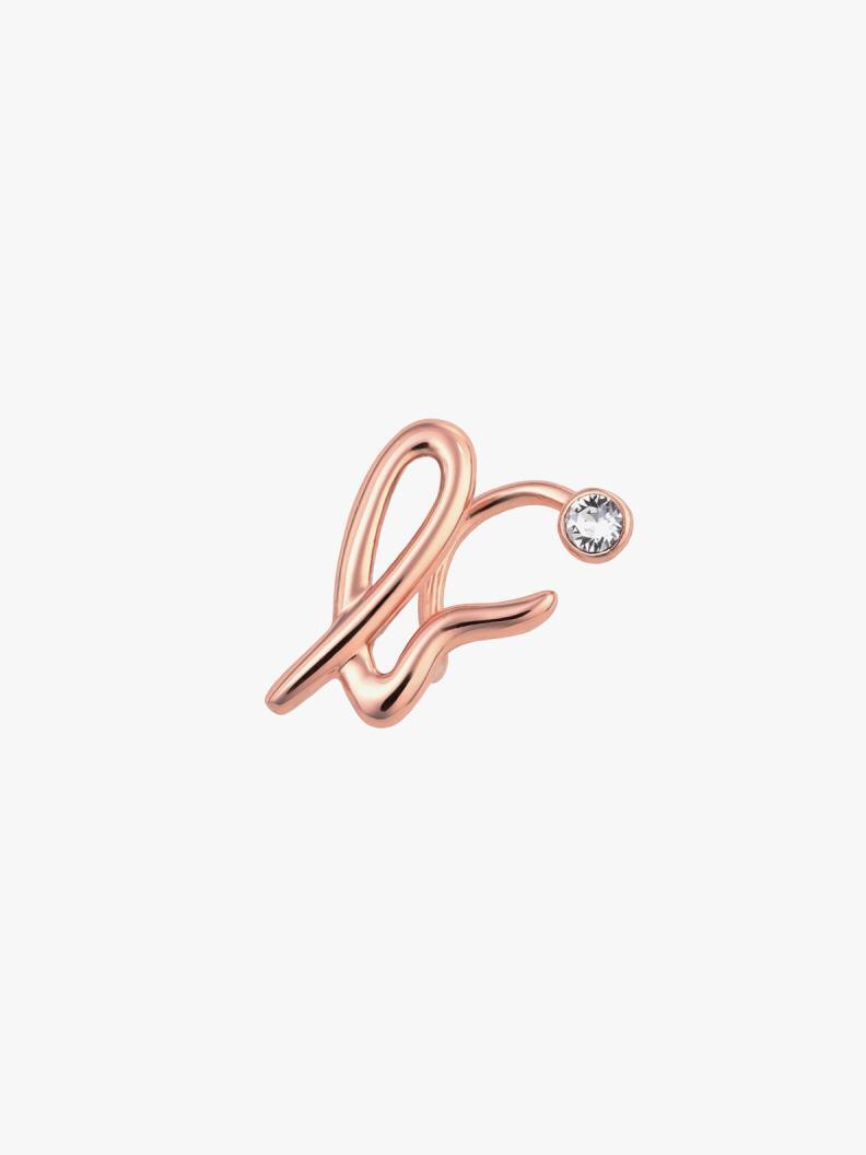 agnes b WOMEN'S "ICONIC" LOGO SILVER EARRING (SINGLE)