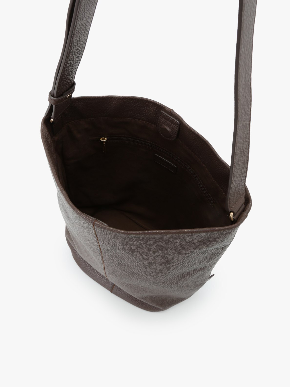 black smooth leather shoulder bag