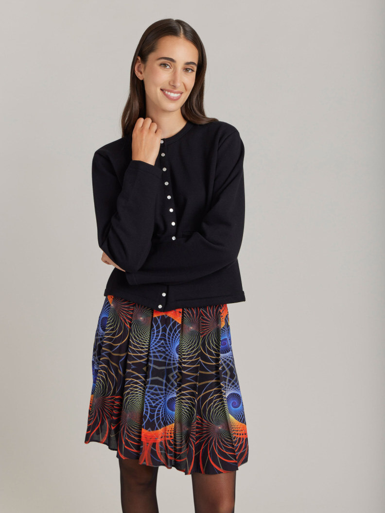 agnes b WOMEN'S COTTON FLEECE PHONE CARDIGAN