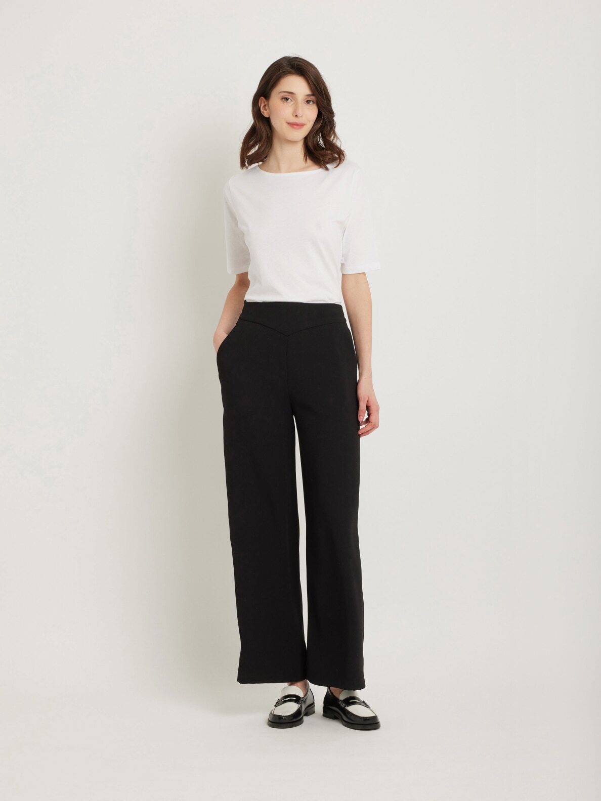【フランス製】Agnes b Black Linen Wide Trousers Pants & Jeans | agnès b
