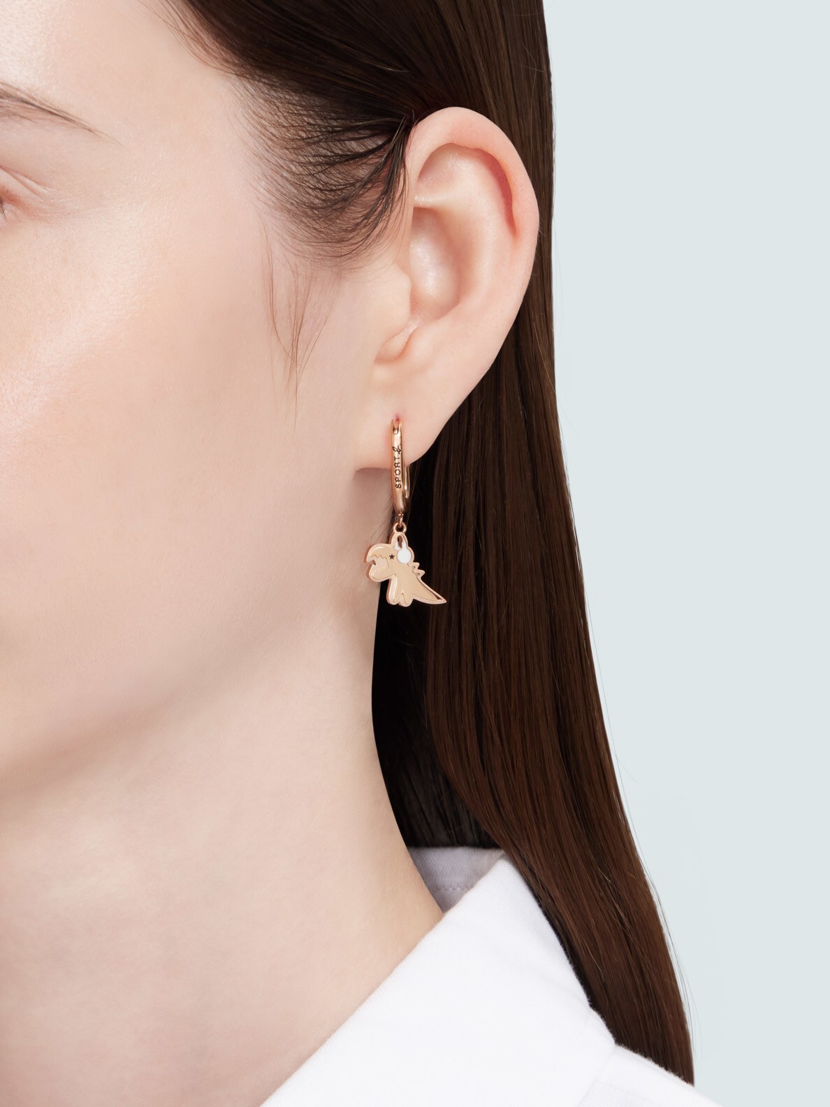 agnes b. ◆Sport b. レディース Dino 恐竜 ピアス 両耳ペア ☆agnes b. アニエスベー Sport b. 恐竜 DINO STUD ピアス 片耳