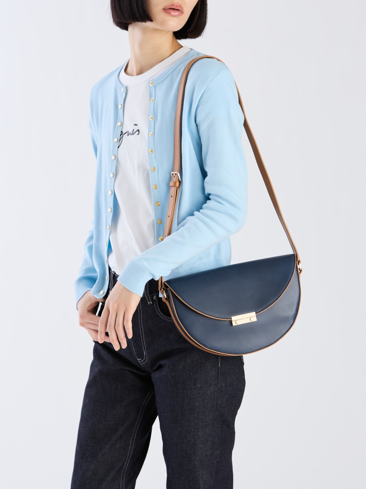 archive agnès b. leather shoulder bag WOMEN'S LEATHER SHOULDER BAG | agnès b. HK