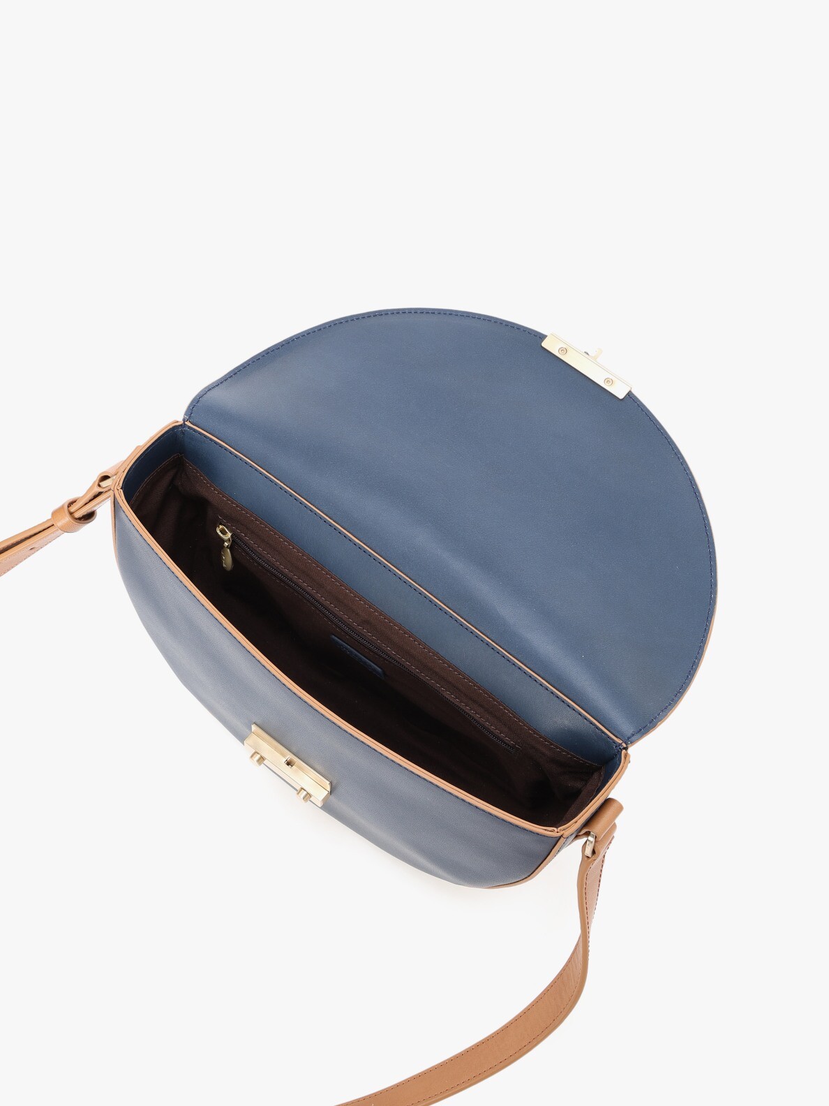 black smooth leather shoulder bag