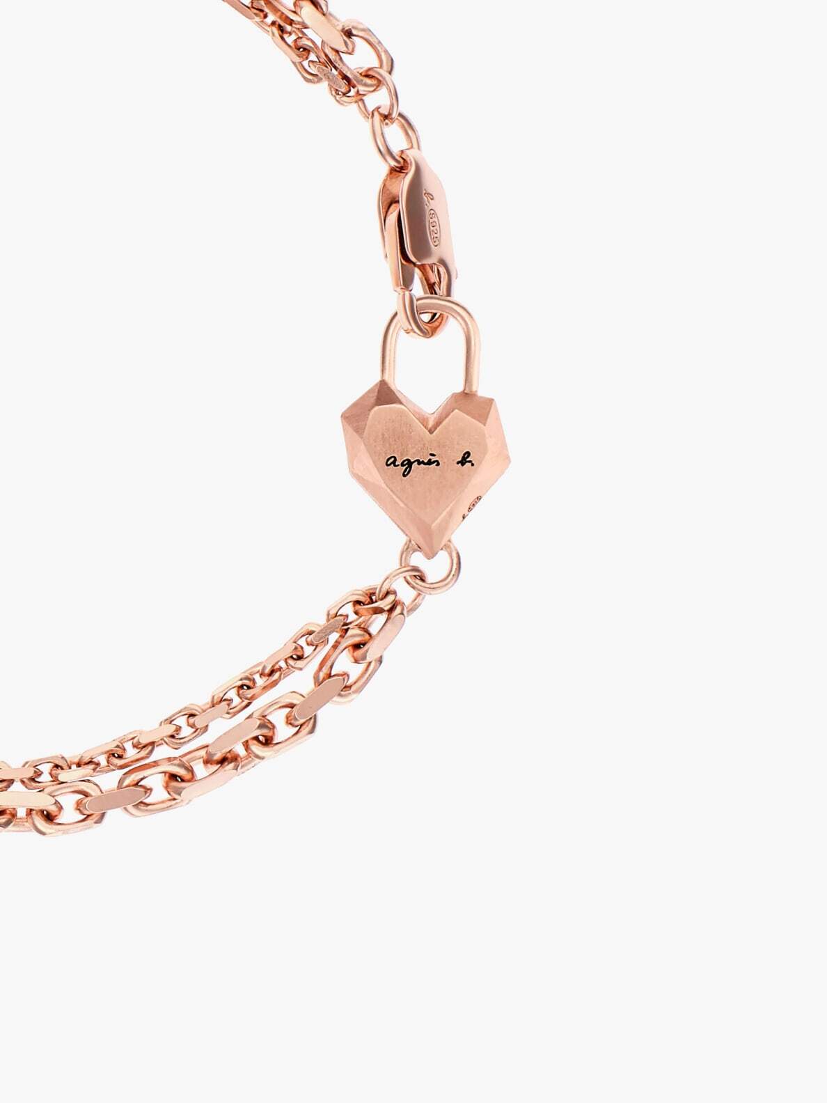 agnes b.★ \"Carving of love\" シルバー チェーン ブレスレット MEN'S 