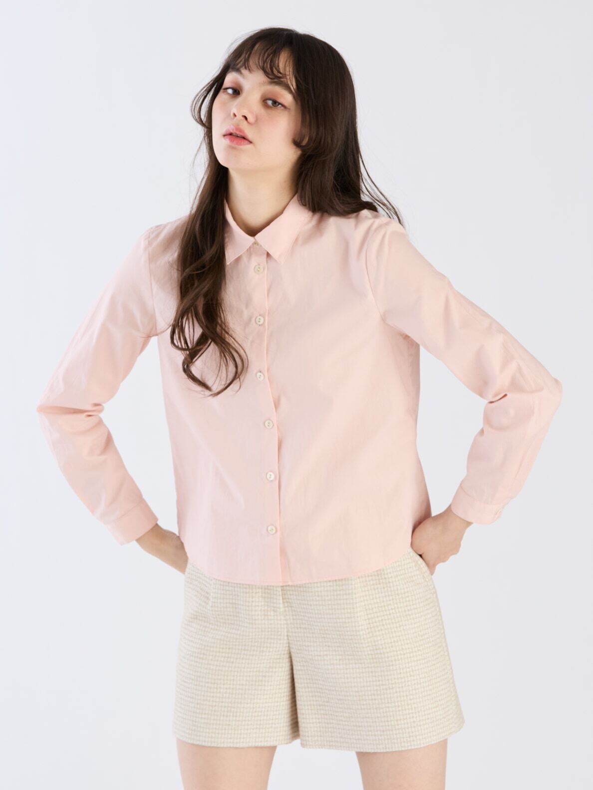 agnes b pink rose shirt - メルカリ