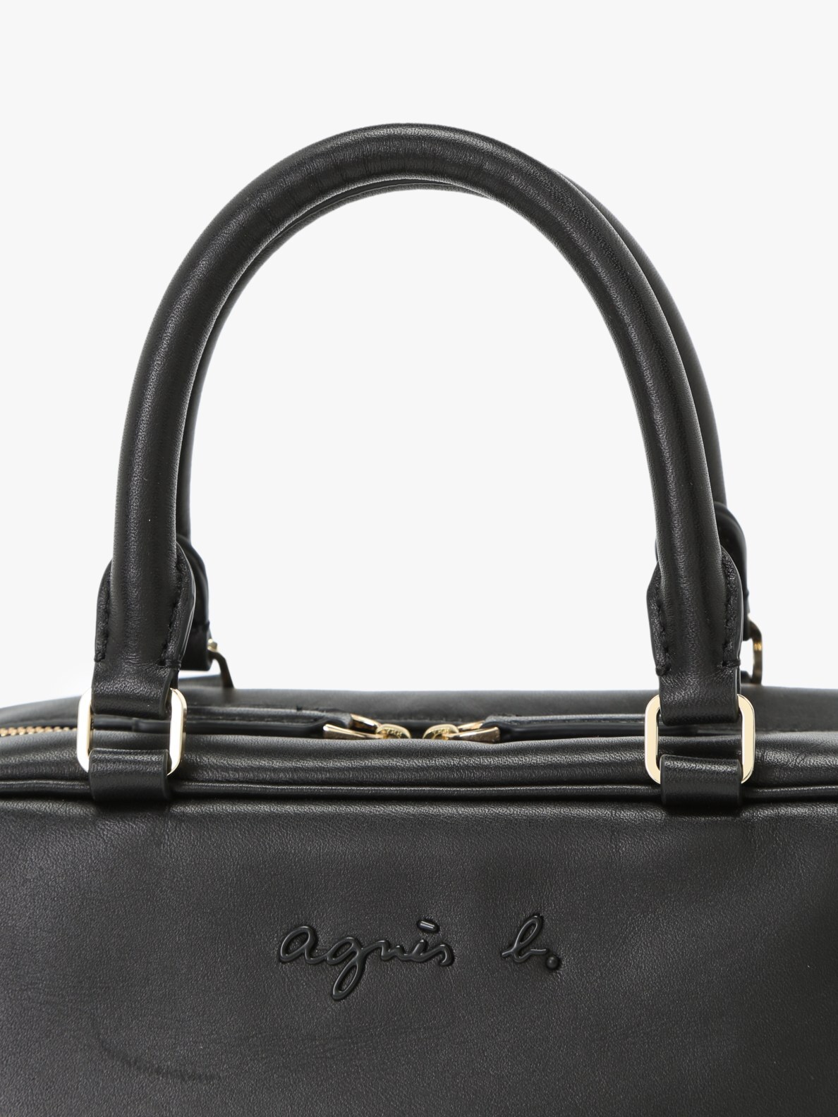 WOMEN'S LEATHER 2-WAY BOSTON BAG | agnès b. HK