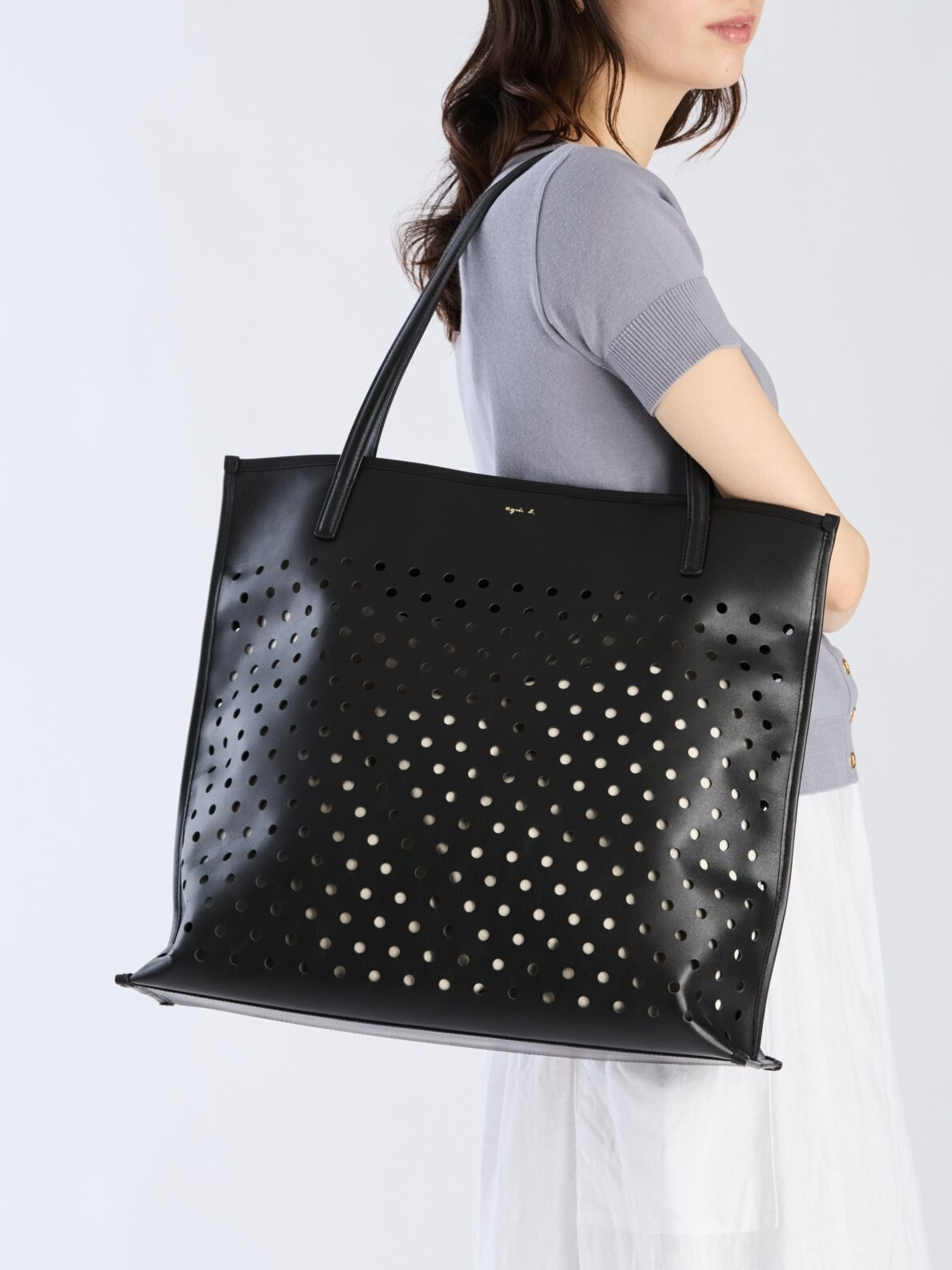 ★TOUT Y EST★ Agnes Bag Tote and Shoulder Bag Black ULB034 Large Bags & Tote Bags - New collection | agnès b