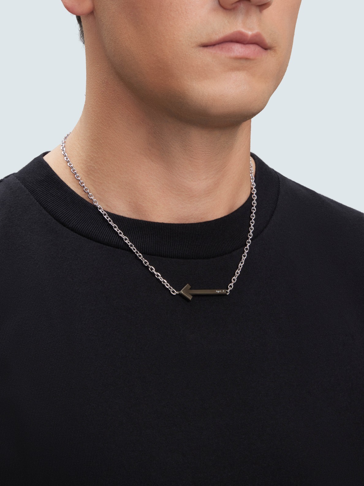 Agnes b【ギフトにも最適☆Carving of Love Necklace】 WOMEN'S agnès b. LOGO COUPLE NECKLACE WITH RING | agnès b. HK