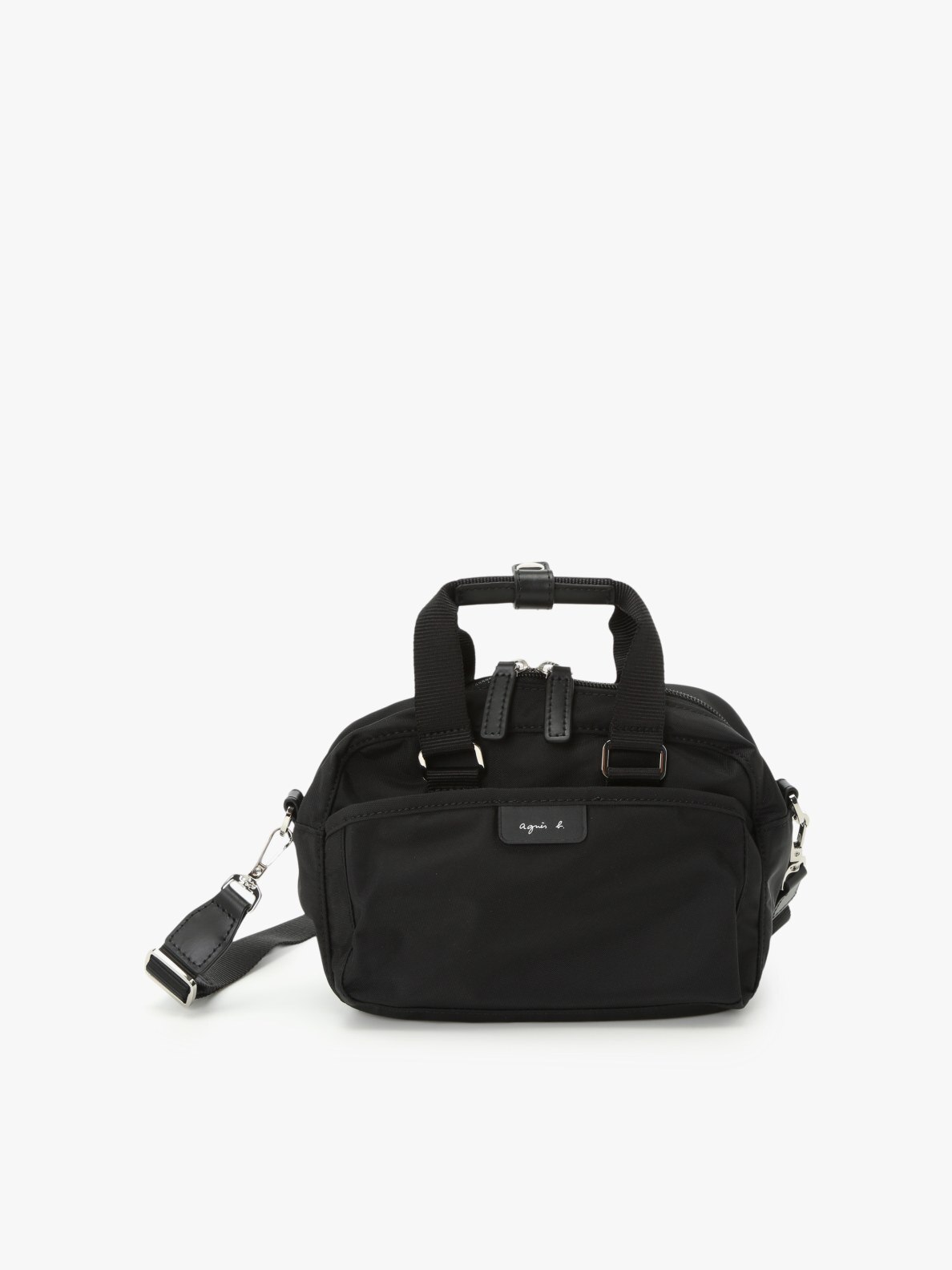 【美品】agnes b. UAS08-03 ナイロン　ボストンバッグ　黒 72491046_b_01_215.jpg