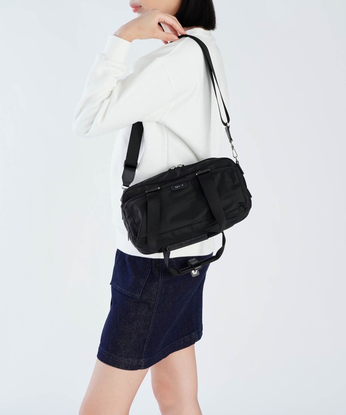 WOMEN'S NYLON 2-WAY SMALL BOSTON BAG | agnès b. HK