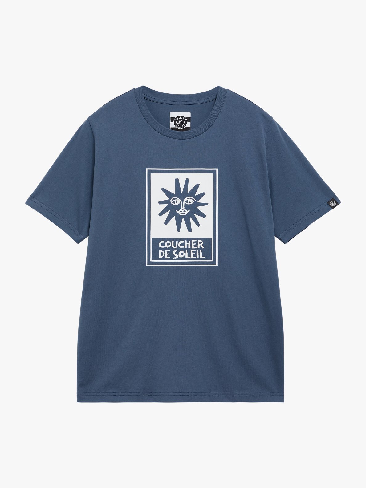 agnes b. ♡ロゴスウェット　春ナチュラル　シンプル　上品カジュアル ロゴ コットン 五分袖 Tシャツ ”Yoko